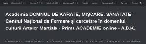 Proiect Academia Domnul de Karate